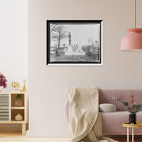 Historic Framed Print, Tomb of Jefferson Davis, Hollywood [Cemetery], Richmond, Va.,  17-7/8" x 21-7/8"