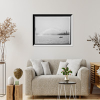 Historic Framed Print, Fireboat 44 in action, Boston, Mass.,  17-7/8" x 21-7/8"