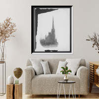 Historic Framed Print, [Fort Street Presbyterian Church, Detroit the beautiful],  17-7/8" x 21-7/8"