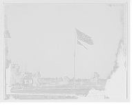 Historic Framed Print, [St. Clair Flats, flag at Morgan's],  17-7/8" x 21-7/8"