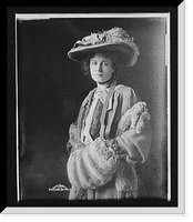 Historic Framed Print, [Eleanor Robson Belmont, three-quarter length portrait in hat and fur muff],  17-7/8" x 21-7/8"