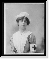 Historic Framed Print, [Woman in Red Cross nurse's uniform],  17-7/8" x 21-7/8"