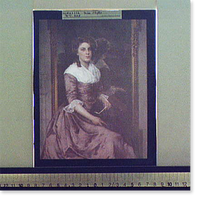 Unidentified woman sitting in front of mirror, full-length portrait Classic, Antique Poster