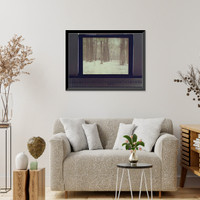 Historic Framed Print, Wood[s] in winter,  17-7/8" x 21-7/8"