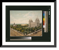Historic Framed Print, Temple Square, Salt Lake City,  17-7/8" x 21-7/8"