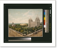 Historic Framed Print, Temple Square, Salt Lake City,  17-7/8" x 21-7/8"