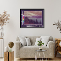 The Teton Range from Yellowstone Park, Wyoming, Antique Poster