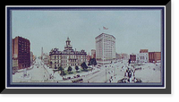 Historic Framed Print, Panorama of Campus Martius, Detroit, Michigan,  17-7/8" x 21-7/8" Historic Framed Print, Panorama of Campus Martius, Detroit, Michigan,  17-7/8" x 21-7/8"
