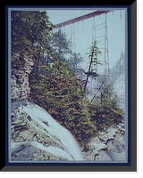 Historic Framed Print, Shawmut Bridge, Stony Brook glen, Dansville, N.Y.,  17-7/8" x 21-7/8"