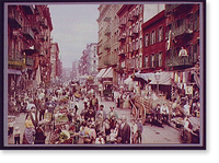 Historic Framed Print, Mulberry Street, New York City,  17-7/8" x 21-7/8"