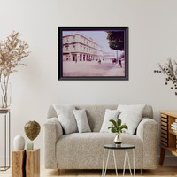 Historic Framed Print, Gran Hotel Inglaterra, Habana,  17-7/8" x 21-7/8"