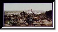 Historic Framed Print, Mexico, view showing Cathedral Lagos,  17-7/8" x 21-7/8" Historic Framed Print, Mexico, view showing Cathedral Lagos,  17-7/8" x 21-7/8"