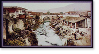 Historic Framed Print, Mexico, view from bridge, Orizaba,  17-7/8" x 21-7/8"