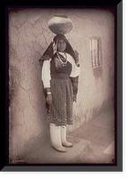 Historic Framed Print, A woman of the Isleta Pueblo,  17-7/8" x 21-7/8"