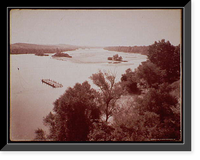 Historic Framed Print, Wisconsin River near Merrimac, Wis. looking up. - 3,  17-7/8" x 21-7/8"