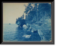 Historic Framed Print, Grand Arch, Apostle Islands, Lake Superior,  17-7/8" x 21-7/8"