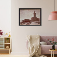 Historic Framed Print, Chicago and Northwestern R.Y. Station, Milwaukee, Wis.,  17-7/8" x 21-7/8"