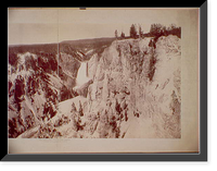 Historic Framed Print, Yellowstone Falls and Canon - 3,  17-7/8" x 21-7/8"