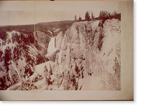 Historic Framed Print, Yellowstone Falls and Canon - 3,  17-7/8" x 21-7/8"