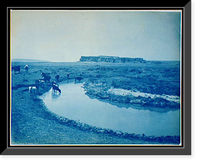 Historic Framed Print, Pueblo of Aconia [i.e. Acoma], N.M.,  17-7/8" x 21-7/8"