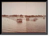 Historic Framed Print, Shore Line at Bay St. Louis, Miss. - 13,  17-7/8" x 21-7/8"