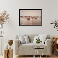 Historic Framed Print, Shore Line at Bay St. Louis, Miss. - 13,  17-7/8" x 21-7/8"