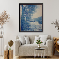 Historic Framed Print, Old Mill at Bartlett's Carry, Round Lake, Adirondack Mountains,  17-7/8" x 21-7/8"
