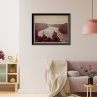 Historic Framed Print, The Rapids of Niagara, Lewiston Branch, N.Y. Central Ry.,  17-7/8" x 21-7/8"