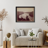 Historic Framed Print, The Rapids of Niagara, Lewiston Branch, N.Y. Central Ry.,  17-7/8" x 21-7/8"