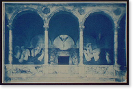 Historic Framed Print, Chavanne's Muses welcoming the genius of enlightenment, Boston Library,  17-7/8" x 21-7/8"