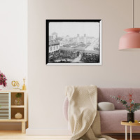 Historic Framed Print, The Alcazar and Cordova from the Ponce de Leon,  17-7/8" x 21-7/8"