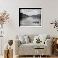 Historic Framed Print, Peekskill Bay and the Narrows, Hudson River,  17-7/8" x 21-7/8"