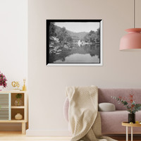 Historic Framed Print, Crossing the Elk, West Virginia,  17-7/8" x 21-7/8"