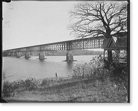 Delaware crossing, Penn. side, Penn, Antique Print