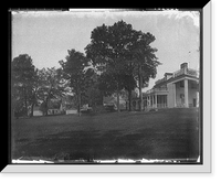 Historic Framed Print, Mansion and grounds, Mount Vernon, Va.,  17-7/8" x 21-7/8"