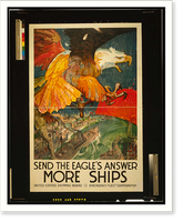Send the eagles answer - more ships United States Shipping Board Emergency Fleet Corporation.James H. Daugherty, Antique Wall Art