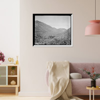 Historic Framed Print, Crawford Notch from Willey Station, White Mountains - 2,  17-7/8" x 21-7/8"
