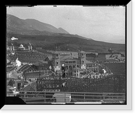 Columbia Gardens amusement park, Butte, Montana, with mountains in background - 2, Vintage Print