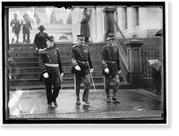NEW YEAR'S RECEPTION AT WHITE HOUSE. GEN. GEORGE H. TORNEY; COL. FRANK McINTYRE; MAJ. SHELTON, Vintage Print