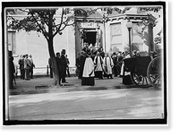 SCHLEY, WINFIELD SCOTT, REAR ADMIRAL, U.S.N. FUNERAL, ST. JOHN'S CHURCH. PALLBEARERS; MINISTERS, REV. COTTON SMITH AND NAVY CHAPLAIN; REV. DR. GEORGE WILLIAM SMITH STANDING AT CAISSON Timeless Wall