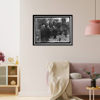 Historic Framed Print, RADCLIFFE, DR. WALLACE; HOLMES, OLIVER WENDELL; HUGHES, CHARLES EVANS HARLAN, JOHN MARSHALL, ASSOCIATE JUSTICE, U.S. SUPREME COURT, 1877-1910. FUNERAL AT NEW YORK AVENUE PRESBYTERIAN CHURCH,  17-7/8" x 21-7/8"