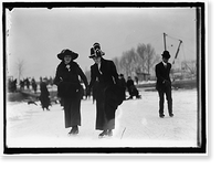 Historic Framed Print, SKATING PARTY - 4,  17-7/8" x 21-7/8"