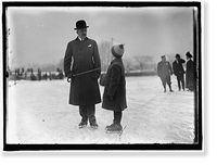 Historic Framed Print, SKATING PARTY - 7,  17-7/8" x 21-7/8"