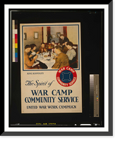 Historic Framed Print, The spirit of war camp community service United War Work Campaign. Heywood Strasser  Voigt Litho. Co. N.Y.,  17-7/8" x 21-7/8"