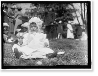EASTER EGG ROLLING, WHITE HOUSE - 3, Antique Poster