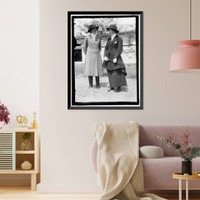 Historic Framed Print, HORSE SHOWS. Janette Allen (left) Helen Buchanan,  17-7/8" x 21-7/8"