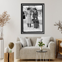Historic Framed Print, HORSE SHOWS. Janette Allen (left) Helen Buchanan,  17-7/8" x 21-7/8"