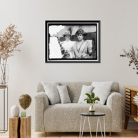 Historic Framed Print, U.S.S. TEXAS COLQUITT, MRS. O.B., WIFE OF GOVERNOR OF TEXAS, WITH MRS. B. T. BONNER,  17-7/8" x 21-7/8"