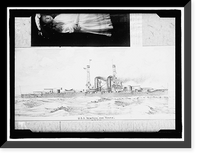 NEW YORK, U.S.S. PICTURE OF PROPOSED SISTER SHIPS 'NEW YORK' AND 'TEXAS' Classic, Vintage Poster