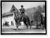 Historic Framed Print, UNIDENTIFIED WOMAN ON HORSE,  17-7/8" x 21-7/8"